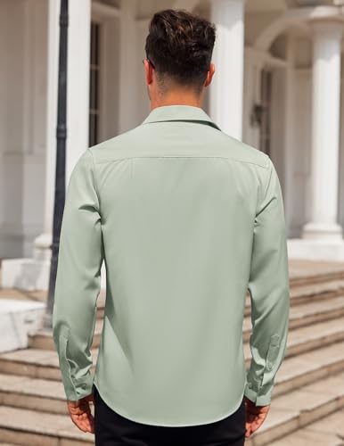 COOFANDY Mens Dress Shirt Long Sleeve Button Down Shirts Business Casual Wrinkle Free Shirts with Pocket3
