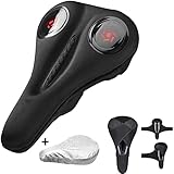 ZONSUSE Funda de Gel para Sillin de Bicicleta, Cubierta de Cojín de Gel de Sílice, con Funda Impermeable, Cómodo y Transpirable, para el sillín de Bicicleta de montaña, Carretera