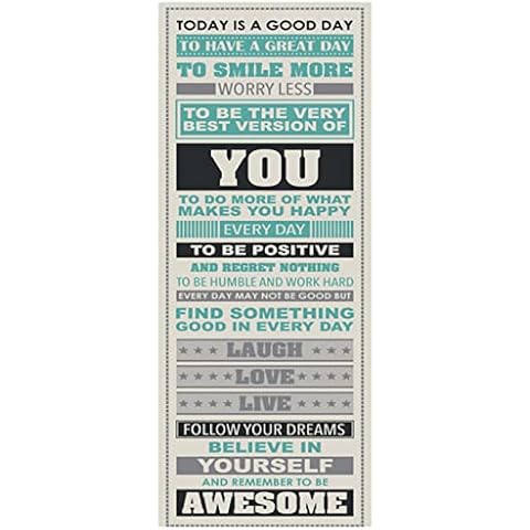 Be Awesome Inspirational Motivational Happiness Quotes Wall Decorative Poster Print For Home Office Decor 12" x 36" with Tube Cover