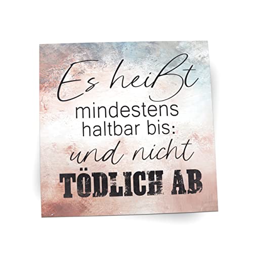 Pin, Kühlschrankmagnet mit Sprüchen | (Es heißt mindestens...