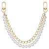 Purse Chain Pearl,Bag Purse Charms Chain for Handbags,Gold Purse Extender Chain with Pearl Purse,Purse Accessories Charms for Bags (1 Pcs)