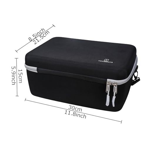 Image of Tourmate Hard Document Scanner Carrying Case for Plustek Photo Scanner - ephoto Z300, Scan 4x6 Photo in 2sec, Auto Crop and Deskew CCD Sensor, Protective Carrying Storage Bag(ONLY CASE) (Black + Gray)