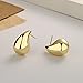 Chunky Gold Earrings Dupes for Women Trendy 14K Gold Plated Earring Lightweight Waterdrop Hollow Hoop Hypoallergenic Earrings Fashion Jewelry Gifts for Women