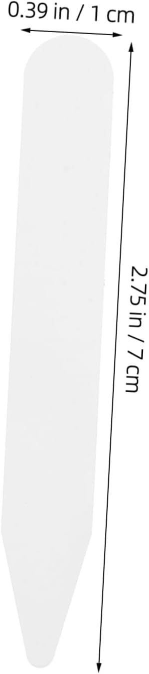 200pcs Nylon Collar Stays 5cm 6.5cm 7cm White for Men Dress Shirts