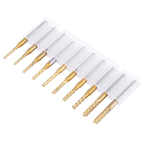 Fresas de carburo de tungsteno para grabado CNC 10 pcs miniatura 4