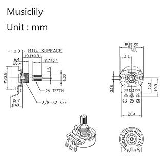 Musiclily Ultra Personnalisé CTS 450G série A250K Audio Taper Tonalité Pots No Load Court Axe Cannelé Potentiomètres 10… - Les Beatles, Paul McCartney, John Lennon, RIngo Starr, George Harrison Musiclily Ultra Personnalisé CTS 450G série A250K Audio Taper Tonalité Pots No Load Court Axe Cannelé Potentiomètres 10… – Image 2