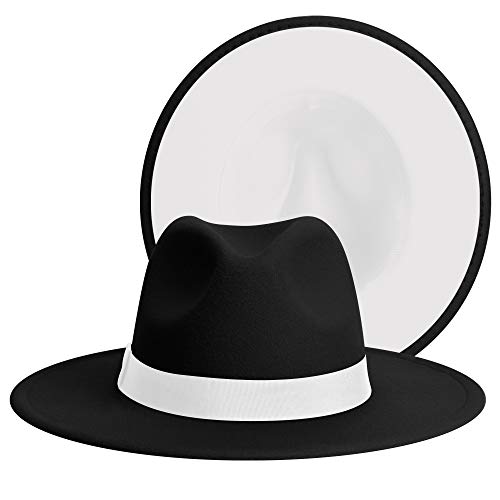 Image of Womens & Mens Fedora Hats, Wide Brim Fedora Hats for Women Men