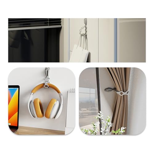 XISAOK 10pcs Christmas Garlands Hook for Stockings Silicone Adhesive Straps Kitchen Wire Storage Hook Cable Organizers