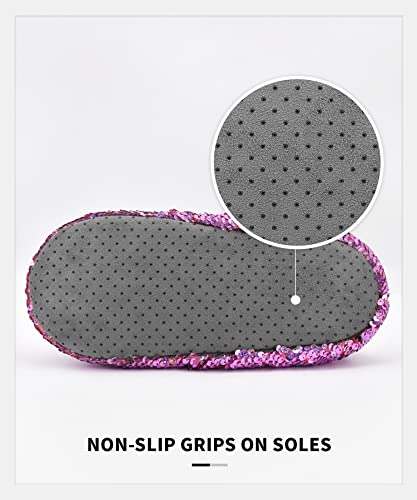 Image of Panda Bros Womens Ballerina Sequin Slippers, Bling House Slippers With Grippers