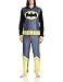 DC Comics Men's Justice League Family Cosplay Union Suit, Gray/Black, Batman Adult M