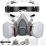 Pomerol Gas Masks Survival Nuclear and Chemical - Half Face Gas Mask with 40mm Activated Carbon Filter & 6001CN Filters (Half)