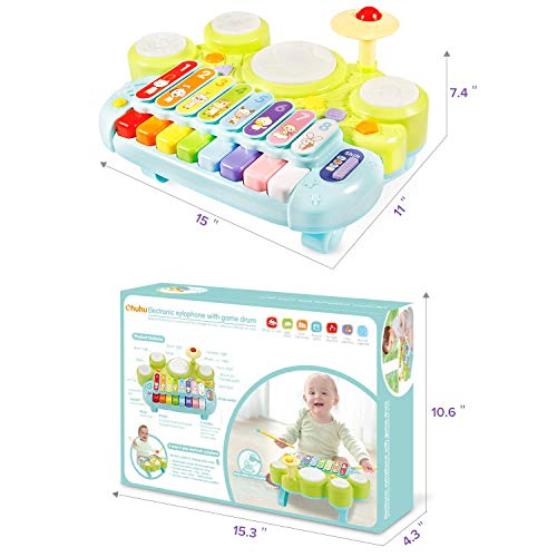 Xylophone Table Music Toys Of Ohuhu, Multi-Function Toys Kids Drum Set, Discover & Play Piano Keyboard, Xylophone Set Electronic Learning Toys For Baby Infant Toddler For Kids #TOP7