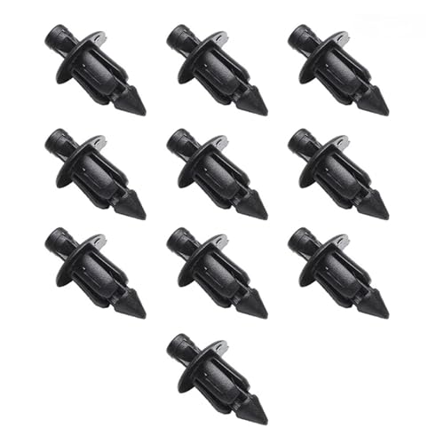 XBNVYRO 10/20/30個 6mm ブラック リベット ボディ トリム パネル ファスナー ネジ クリップ アクセサリー パーツ(50pcs)