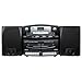 Supersonic Black Edition Vintage Bluetooth Stereo System Home Music Audio System,CD/MP3 Player,AM/FM Radio,Dual Cassette Player/Rec USB inputs,Detachable Speakers,AC/DC,(Remote Included)Matte Black