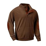 Cyber of Monday Deals 2024 Corduroy Sweatshirt for Men Causal Fall Long Sleeve Stand Collar Button Pullover Tops Loose Cute Henley Shirt Clothes My Your Orders Mens Lightweight Jackets Khaki 3X