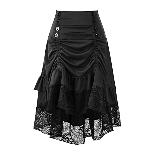 beetleNew Women's Gothic Steampunk Skirts Vintage Victorian Gypsy Hippie Party Skirt Halloween Cosplay High Low Lace Bustle Skirt Halloween Carnival Costumes 2022 Black steampunk buy now online beetleNew Women's Gothic Steampunk Skirts Vintage Victorian Gypsy Hippie Party Skirt Halloween Cosplay High Low Lace Bustle Skirt Halloween Carnival Costumes 2022 Black steampunk buy now online