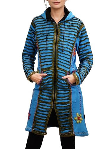 Agan Traders 2025 Spring Winter Long Ribbed Knit Stone Washed Distressed Cotton Bohemian Fleece Lined Outwear Jacket Coat