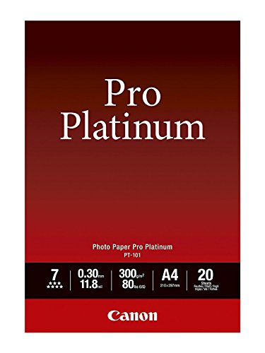 Papier d impression Canon Papier photo PT 101 Pro Platinum A4 20 Feuilles 300g m²
