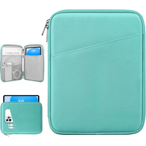 Image of Dadanism 9-11 inch Tablet Sleeve Bag Carrying Case for iPad (A16) 11th Gen 11 inch, iPad 10th Gen 10.9 inch Air 5 /4, iPad Air M4 /Pro 11 inch, iPad 9 /8 /7th, Galaxy Tab A11+ Plus 11 inch, Remarkable 2 10.3 inch, Lake Blue