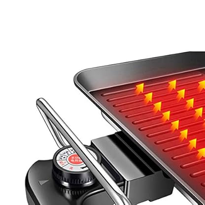 WANGLXFC Sicherheit Elektrischer Teppanyaki Tischgrill, Antihaft Grillplatte Mit Einstellbarer Temperatur, Grill… – Bild 4