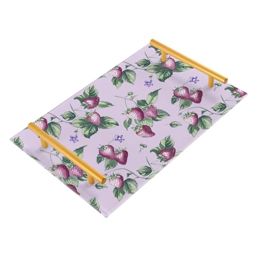 Bandejas decorativas decorativas de estilo lento con asas para mesa de café, joyas, perfumes, para servir de forma cuadrada, charola para desayuno