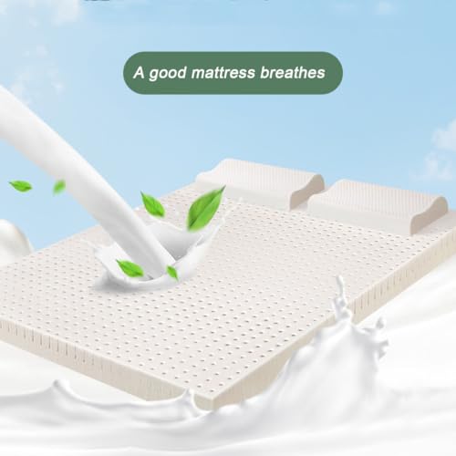 Cubrecolchón de látex natural transpirable con funda de algodón 8