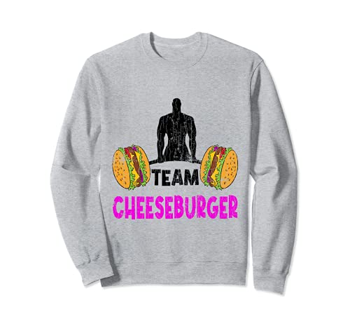 Queso del equipo en la hamburguesa divertido gráfico de hamburguesas Sudadera