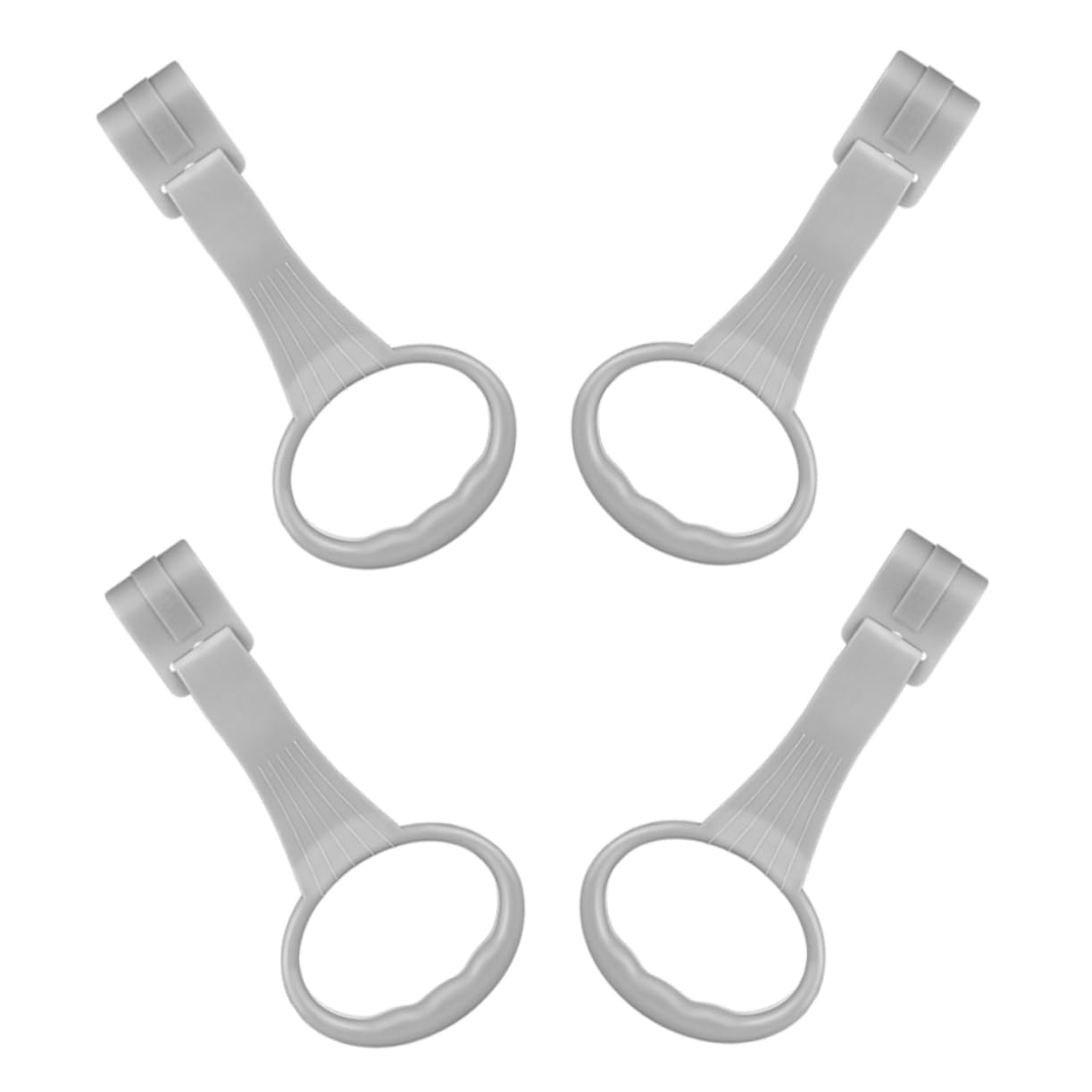 Hemoton 4pcs Pull Up Rings for Playpen Easy to Install Walking Helper Training Handles Lightweight PP Material Safe and Colorful Design for Early Development