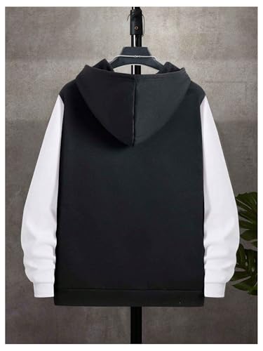 Men's Graphic Zip Up Hoodies Jacket Letter Print Long Sleeve Drawstring Sweatshirts2