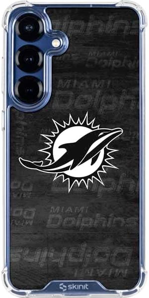 Skinit Clear Phone Case Compatible with Galaxy S25 - Officially Licensed NFL Miami Dolphins Design