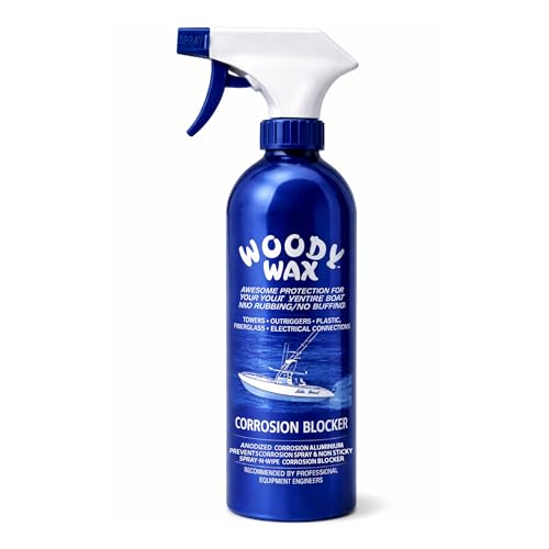 Woody Wax Tower Treatment System, Professional Metal Restorer & Corrosion Blocker for Aluminum, Steel & Chrome, Outrigger Protection Spray Restores Pitted Metal, Protects T-Tops, Electronics, 16oz
