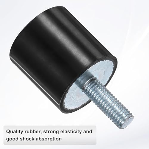 4 Stück VE M8×23mm Anti-Vibrations Isolator Halterungen Silentblock Gummi-Absorber D30mm×H30mm, männliche Ausführung, Gewindebolzen, geeignet für Kompressoren,Autos
