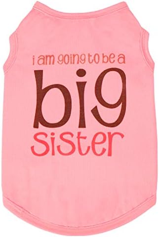 Ollypet Girl Dog Clothes Shirt Big Sister Small Medium Large Breeds Pet T Shirt Funny Outfit (XL)