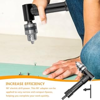 Punta di foratura angolare: punta angolare a 90°, intervallo di serraggio 0,8-10 mm, mandrino di fissaggio, adattatore di fissaggio per trapano angolare per avvitatore a batteria