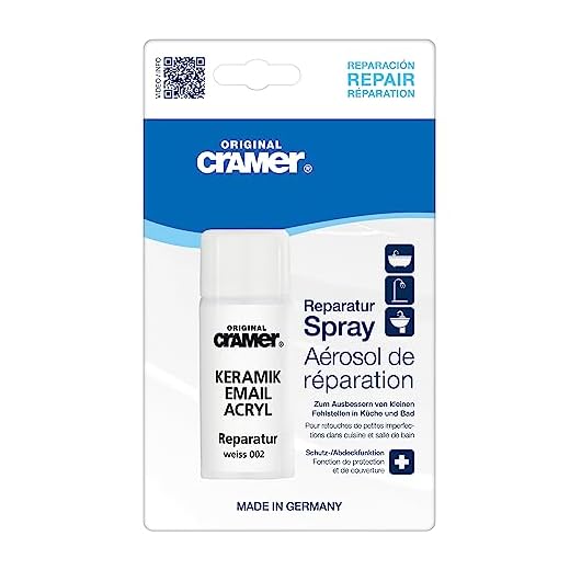 Cramer Reparatur-Spray 50 ml reinweiß - hochwertiger Aerosol-Reparaturlack für Küche und Bad, zum Ausbessern kleiner Fehlstellen
