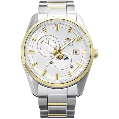 Orient Stretto Sun & Moon RA-AK0312S30B 41.5mm Automatic Mechanical Unisex Watch White Dial, Stainless Steel Case & Bracelet, Date Display, Limited Edition