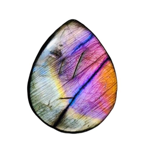 Labradorite arc-en-ciel en poire 53x43mm pour création de pendentif DIY GH_NAT_07588