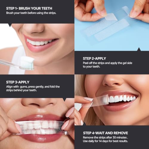Image of Teeth Whitening Strips, 14-Day Treatments Clinically Proven for Visible & Affordable Teeth Whitening, Enamel Care Whitening, Reduced Sensitivity Formula, Strawberry.