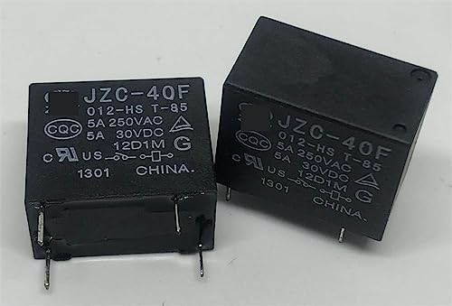 Relais JZC-40F 012-HS T-85 12V 5A à 4 broches pour circuits électroniques
