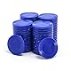 Smartdealspro Undurchsichtiger Lernzähler aus Kunststoff, Mini-Poker-Chips, Spielsteine mit Aufbewahrungsbox (Dunkelblau, 32 mm (64 Stück, Sonnenblume)