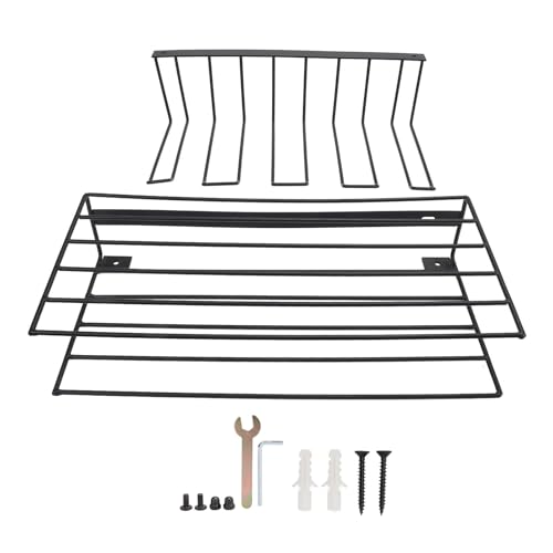 Tool Wall Mount Heavy Duty Iron 3 Layer Shelf for Garage Drill Storage with Hooks and Shelves to Hold Large Drill Bits Charging Station Ideal for Workshop