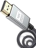 Cable HDMI macho a A macho compatible con Ethernet, 3D, vídeo 4K y c de retorno de audio (ARC). Ambos conectores chapados en oro son conectores HDMI, ninguna diferencia entre sí.