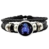 【DURABILITÉ INOUIE】 – Conçu pour Résister au Temps Fabriqué en cuir premium et doté d'un système réglable, ce Bracelet avec signes du zodiaque est conçu pour accompagner vos aventures sans s'altérer. Les symboles astrologiques, gravés avec précision, résistent à l'usure pour un style intemporel.