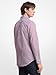 Michael Kors Men's Long Sleeve Striped Classic Fit Shirt, Deep Mulberry