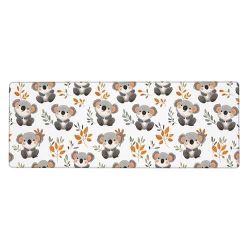 Grand tapis de souris koala de qualité supérieure avec finitions cousues durables