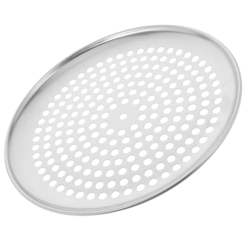 COLLBATH Bandeja para Pizza Perforada de Duradera Antiadherente Resistente Altas Temperaturas Fácil Limpieza Accesorio de Horno Multifunción para Repostería y Panificación