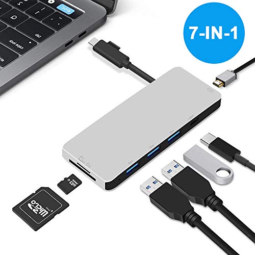 Multi-Port USB C Hub Type C Adapter, Neefeaer USB C to HDMI Adapter Thunderbolt 3 Hub with 4K HDMI, 3 USB 3.0 Ports, SD TF Card Reader, Type C Charging Port for MacBook, Chromebook and USB C Laptops Multi-Port USB C Hub Type C Adapter, Neefeaer USB C to HDMI Adapter Thunderbolt 3 Hub with 4K HDMI, 3 USB 3.0 Ports, SD TF Card Reader, Type C Charging Port for MacBook, Chromebook and USB C Laptops