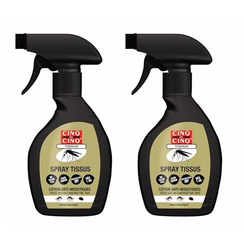 CINQ SUR CINQ | Spray para ropa y tejidos | Repelente de mosquitos y garrapatas | Protección hasta 8 horas | Inodoro, no mancha | A partir de 12 meses | Pack de 2 x 250 ml
