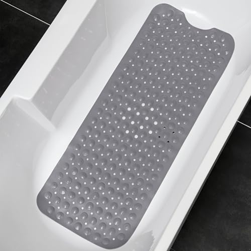 Tapis de baignoire antidérapant lavable en machine avec ventouses - 6