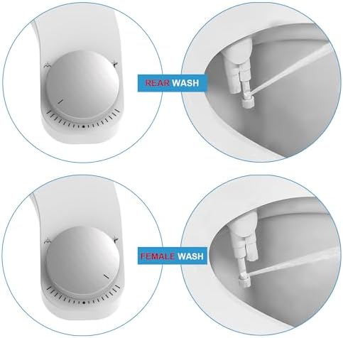 Bidet toilette japonaise gauche non électrique ultra-mince(nettoyage avant et arrière douche po) - Pour homme et femme (